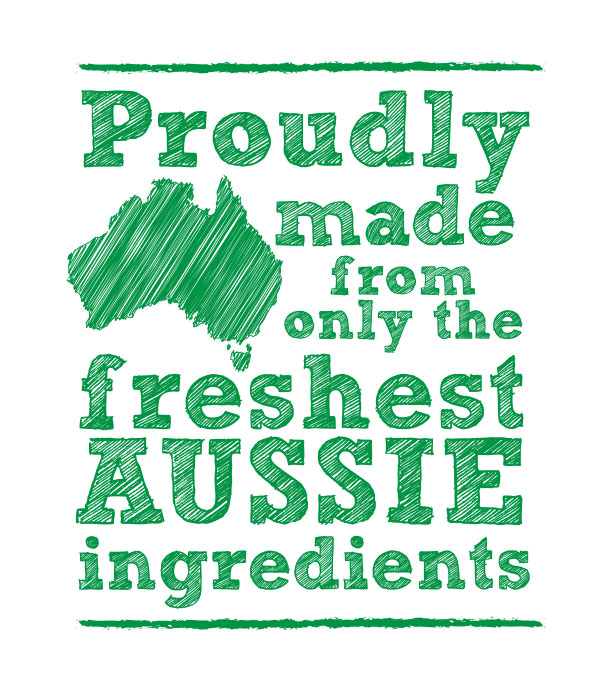 Proudly made from only the freshest Aussie ingredients